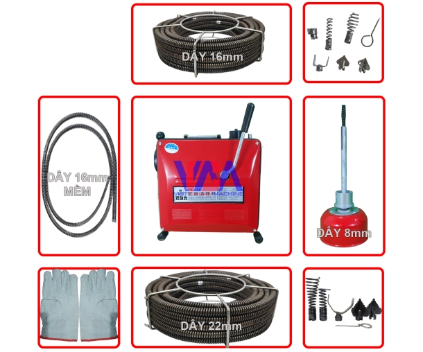 MÁY THÔNG CỐNG LÒ XO GQ150 - 2200w