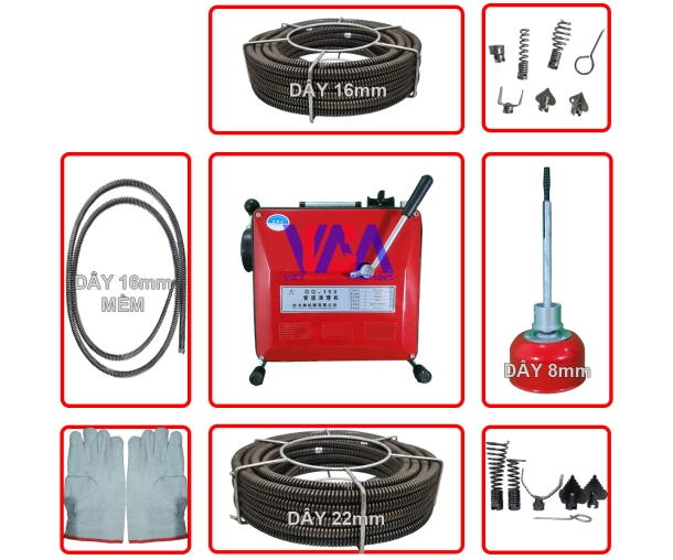 MÁY THÔNG CỐNG LÒ XO GQ 150-1800w
